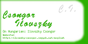 csongor ilovszky business card
